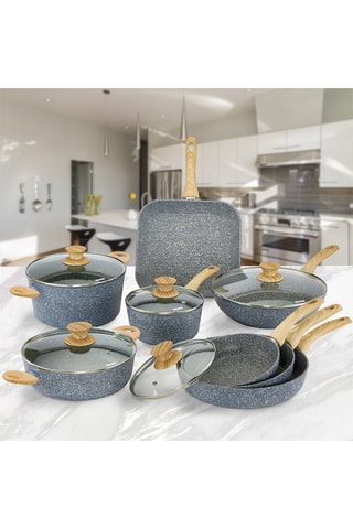 Batterie de cuisine Pierre Gourmet en granit et quartz minéral - 13 pièces