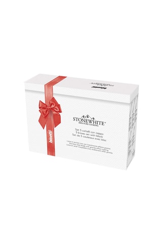 Bloc de 5 pièces en acier inoxydable StoneWhite