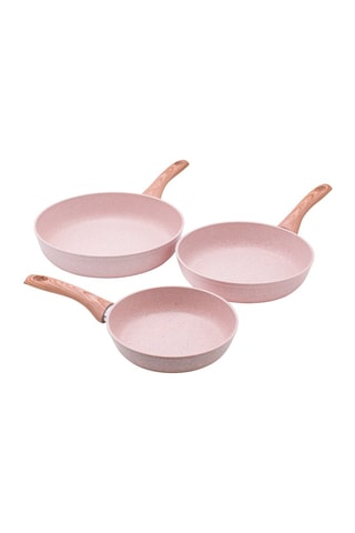 3 poêles StoneRose - 20/24/28 cm - 1,16/2,36/3,36 l