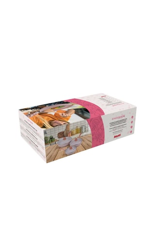 3 poêles avec couvercles StoneRose - 20/24/28 cm - 1,16 l/2,36 l/3,36 l