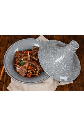 Plat à tajine en grès Pierre Gourmet - 26 x 20 cm