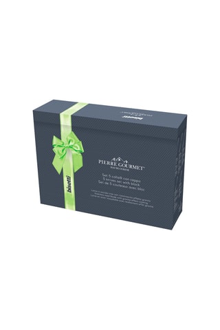 Bloc de 5 pièces en acier inoxydable Pierre Gourmet