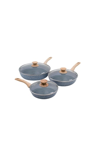 3 poêles en aluminium Pierre Gourmet - 20, 24 et 28 cm