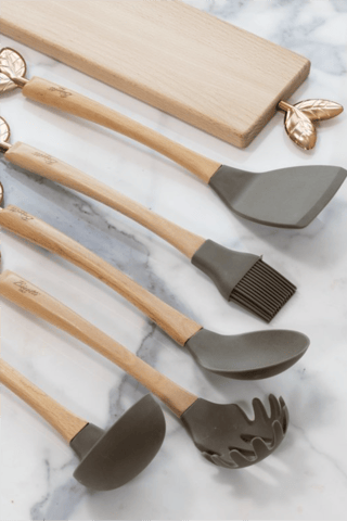 Pinceau de pâtisserie en hêtre Printemps d'or - 34 cm