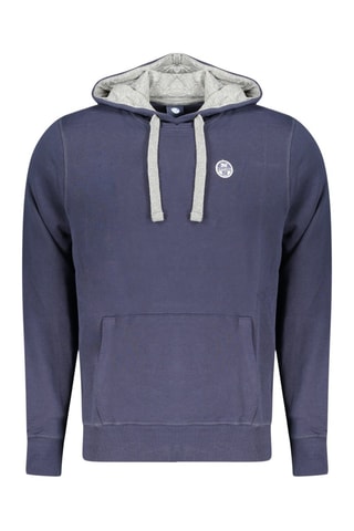 Sweat à capuche - Blanc et bleu