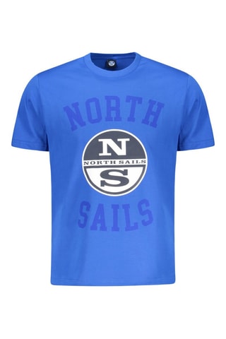 T-shirt - Blanc, noir et bleu