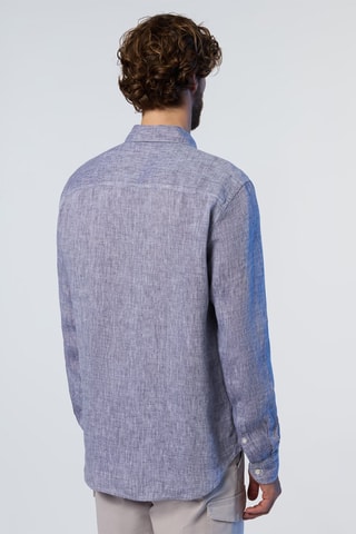 Chemise en lin - Bleu