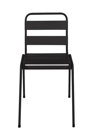 6 cadeiras de jardim empilháveis - Preto