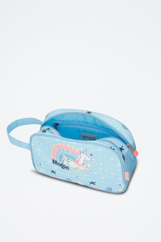 Trousse - Blanc, bleu et rose