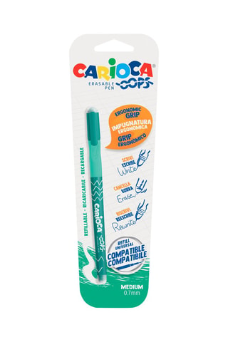 Stylo effaçable et rechargeable Oops - Vert