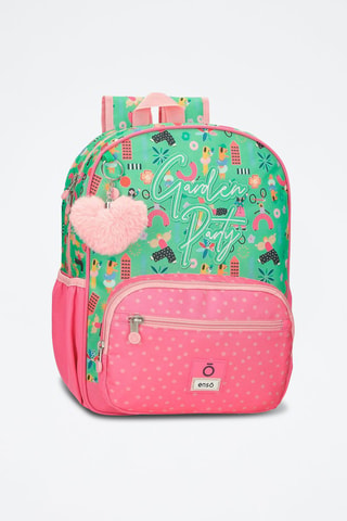 Sac à dos - Noir, rose et vert