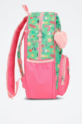 Sac à dos - Noir, rose et vert