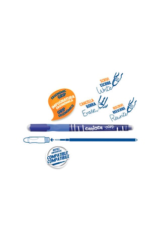 Boîte de 12 stylos-bille effaçables et rechargeables Oops