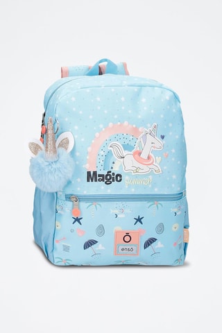 Sac à dos - Blanc, bleu et rose