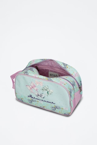 Trousse - Rose, vert et violet