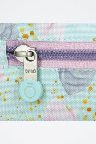 Trousse - Rose, vert et violet