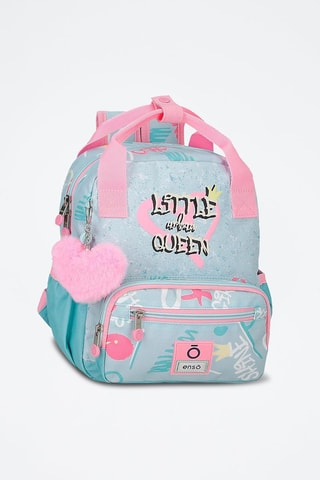 Sac à dos - Blanc, rose et vert