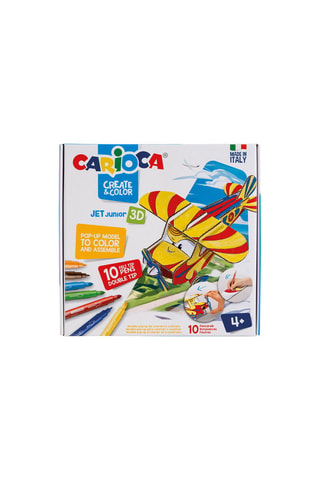 Avion à colorier et 10 feutres Dès 4 ans