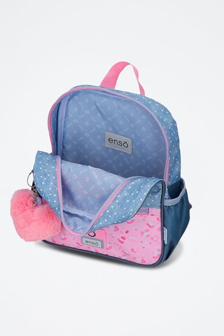 Sac à dos - Blanc, bleu et rose