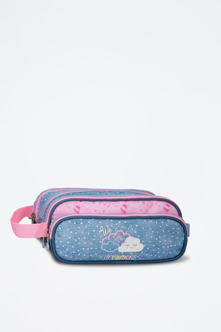 Trousse - Bleu et rose