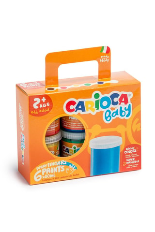 6 pots de peinture à doigts Baby - 6 x 80 ml - Dès 2 ans