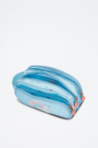 Trousse - Blanc, bleu et rose