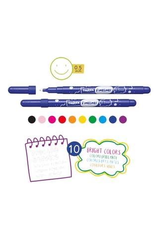 10 feutres Fine Liner