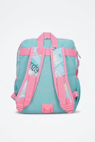 Sac à dos - Blanc, bleu, jaune et rose