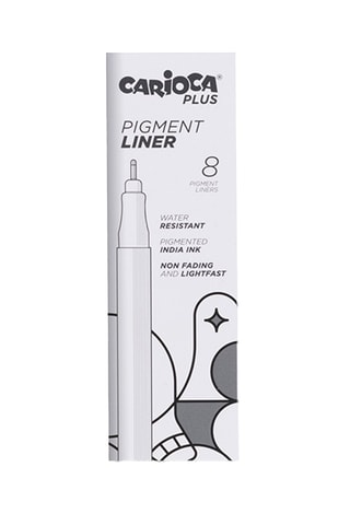 8 stylos Pigment Liner - Noir