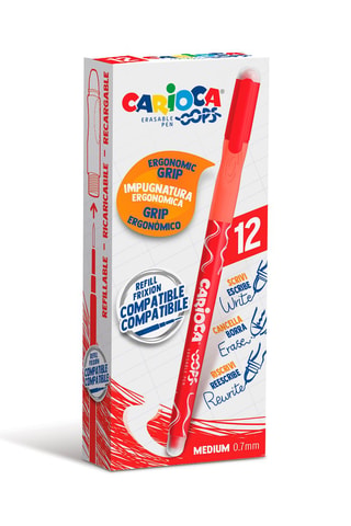 Boîte de 12 stylos-bille effaçables et rechargeables Oops