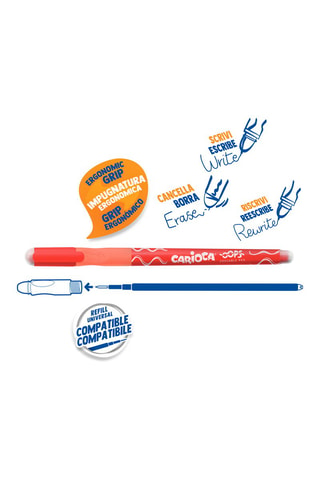 Boîte de 12 stylos-bille effaçables et rechargeables Oops