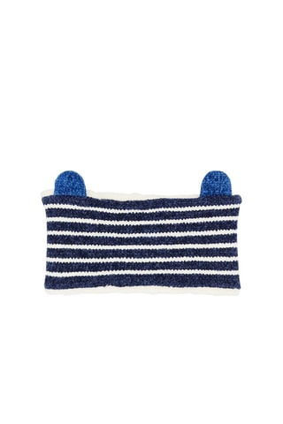Cuello con estampado de rayas - Azul