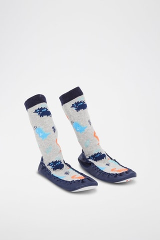 Zapatilla estilo calcetín - Azul