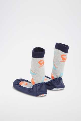 Zapatilla estilo calcetín - Azul