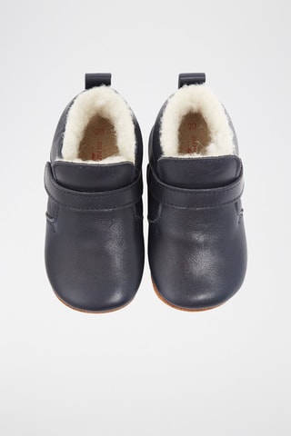 Chaussons en cuir souple Bleu marine