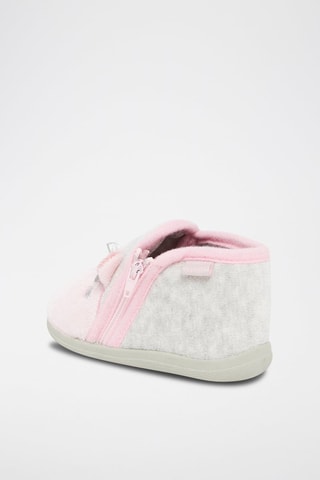 Patucos tipo botín con estampado de koala - Gris y rosa