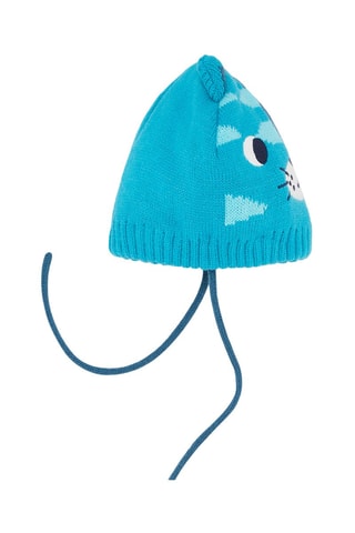 Gorro con dibujo de gato - Turquesa