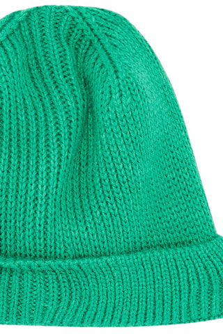 Gorro de punto de canalé para niño - Verde