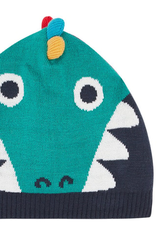 Gorro con dibujo de cocodrilo - Azul