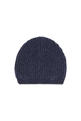 Gorro de punto de canalé - Azul