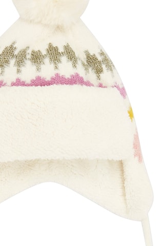 Chapka con estampado gráfico brillante - Beige