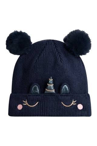 Gorro con borlas - Azul marino