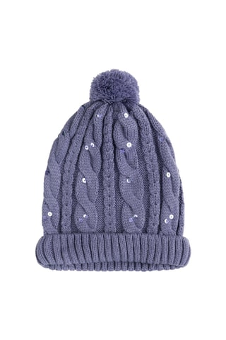 Gorro con borla - Violeta