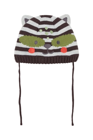 Gorro con dibujo de panda 3D - Gris