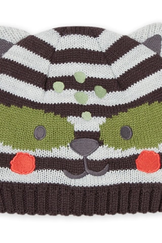 Gorro con dibujo de panda 3D - Gris