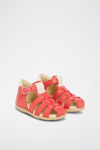 Sandalias de piel - Rojo