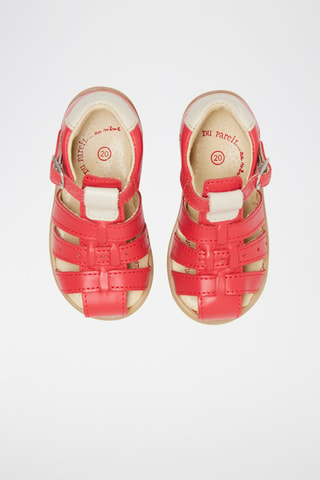 Sandalias de piel - Rojo