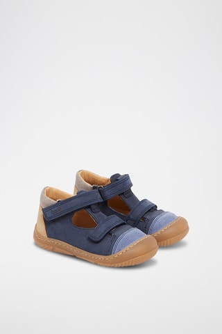 Sandalias de piel - Azul marino