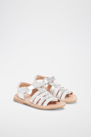 Sandalias de piel - Plateado