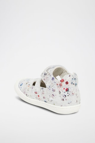 Sandalias de piel con brillo - Rosa